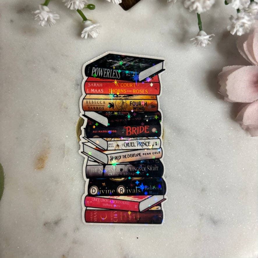 Romantasy Books Bookstack Sticker