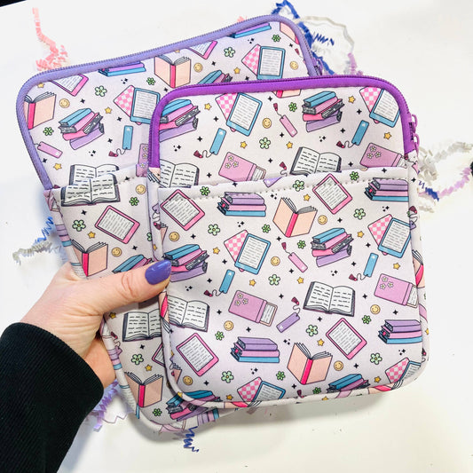 Pastel Bookish Kindle E-Reader / Book Sleeve