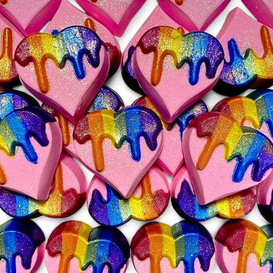 Melt My Heart Rainbow Bath Bomb