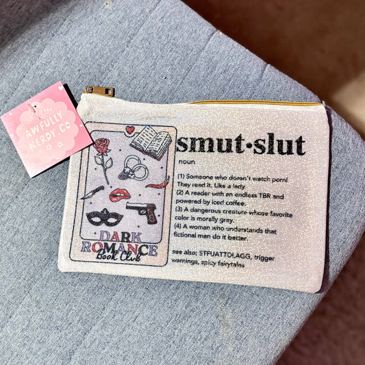 Smut Book Energy Glitter Zipper Pouch