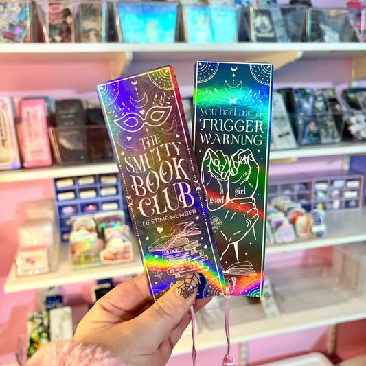 Smutty Book Club Dual-Sided Holographic Laminated Bookmark