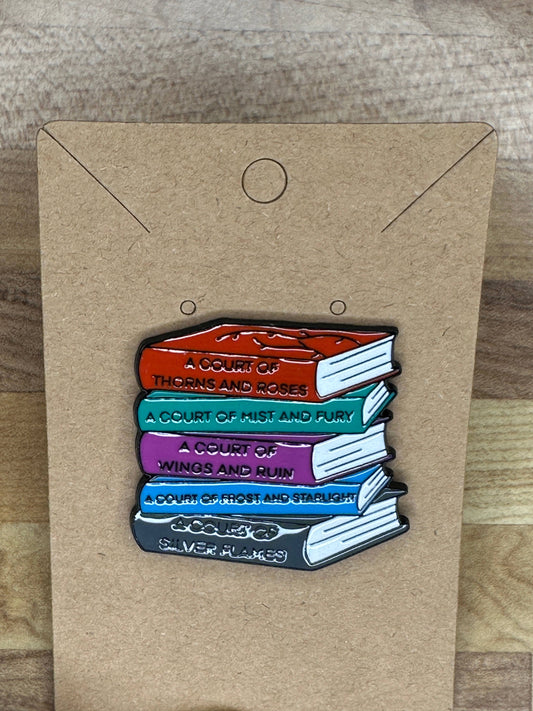 ACOTAR Book Stack Enamel Pin
