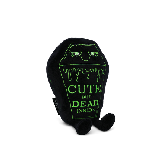 “Cute But Dead Inside” Coffin Horror Halloween Plushie