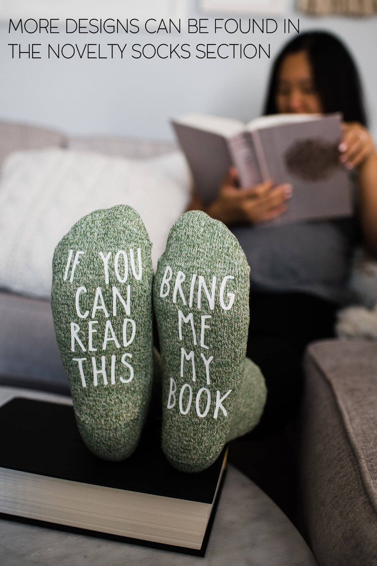 "If My Book Is Open, Your Mouth Should Be Closed" Socks