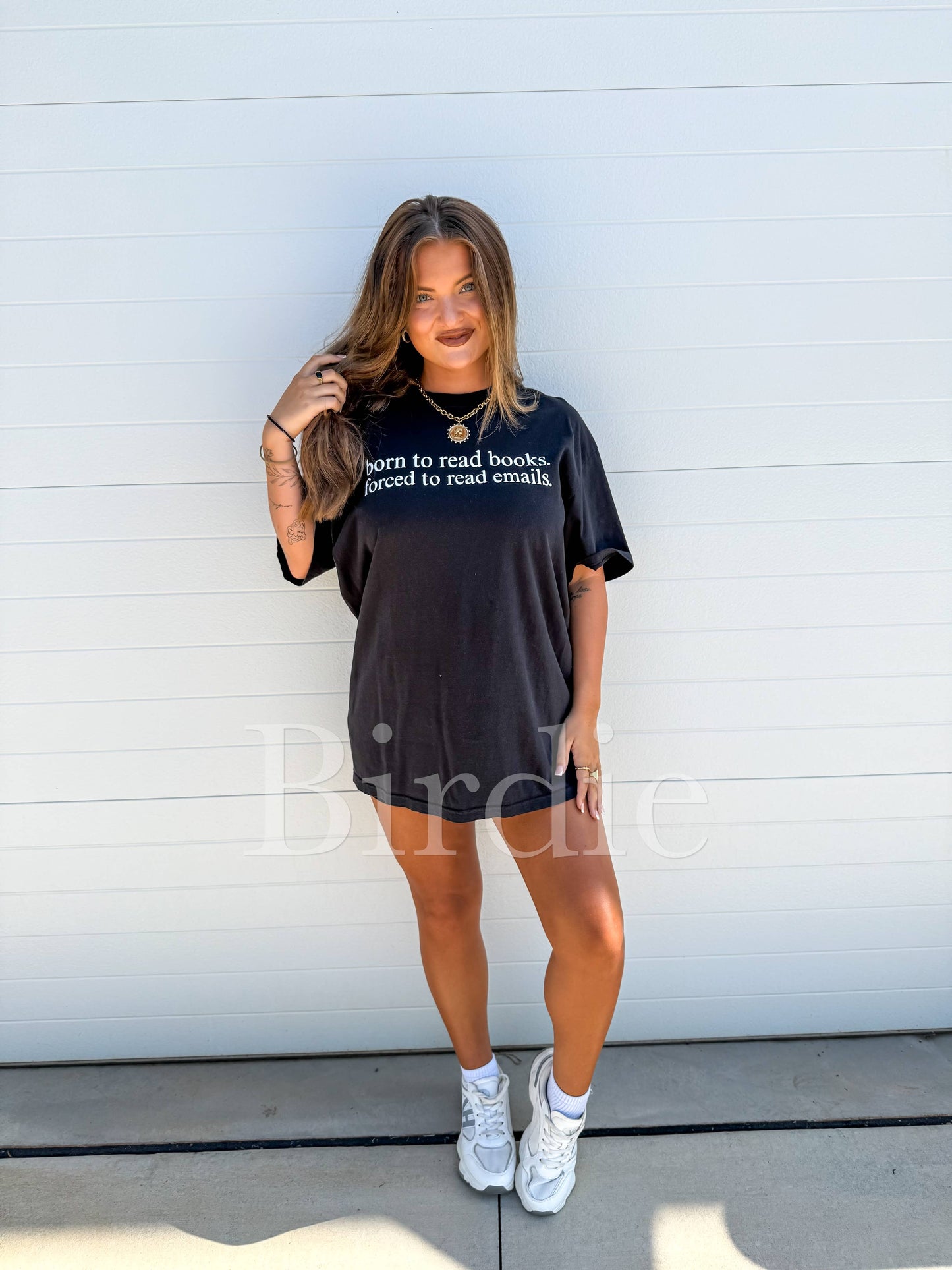 Born to Read Books Force to Read Emails T-Shirt