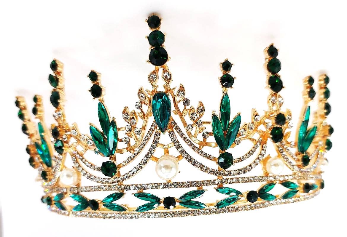 Gold & Teal Tiara