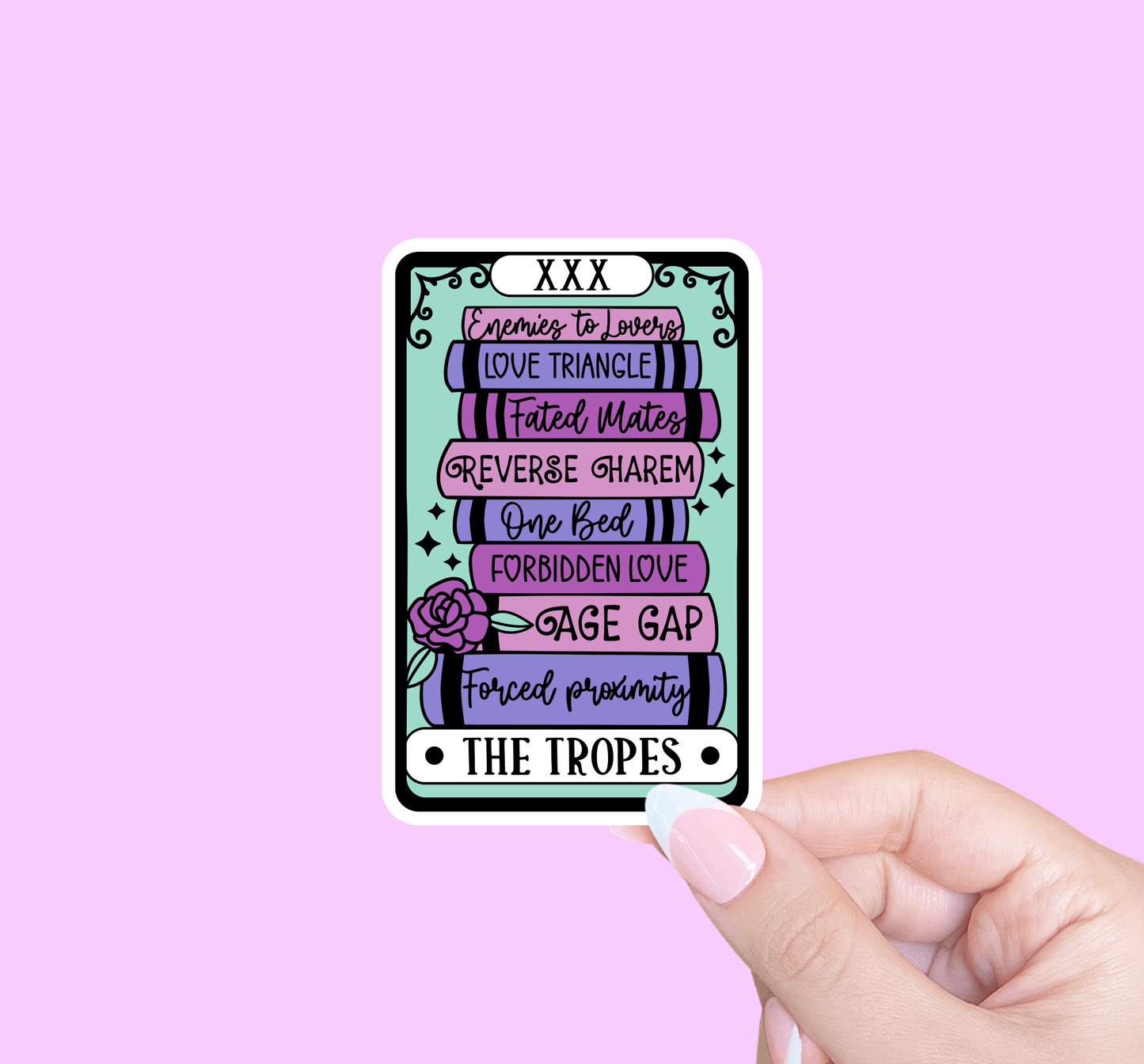 Tarot Romance Card Tropes Sticker