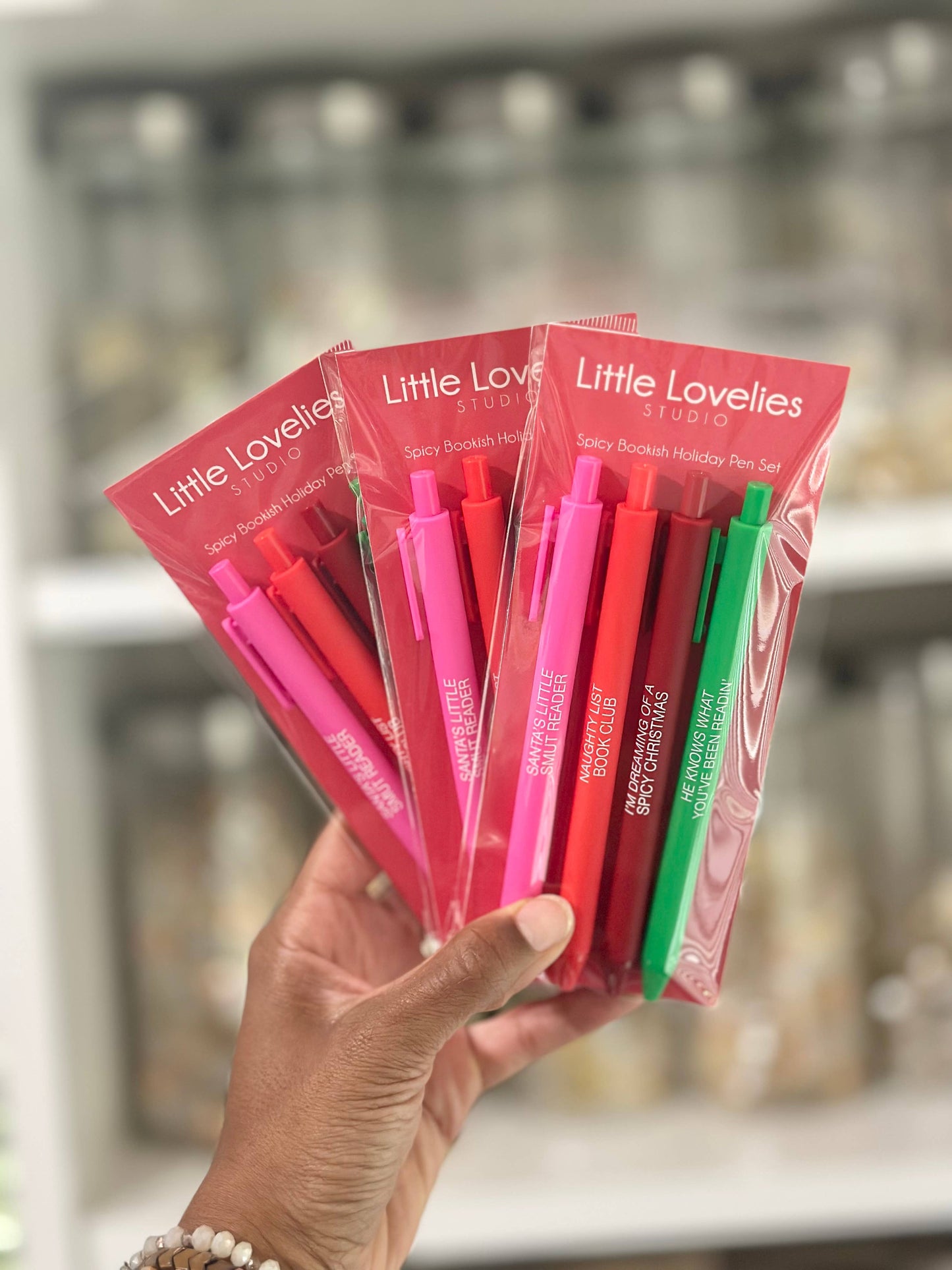 Spicy Bookish Holiday Pen Set