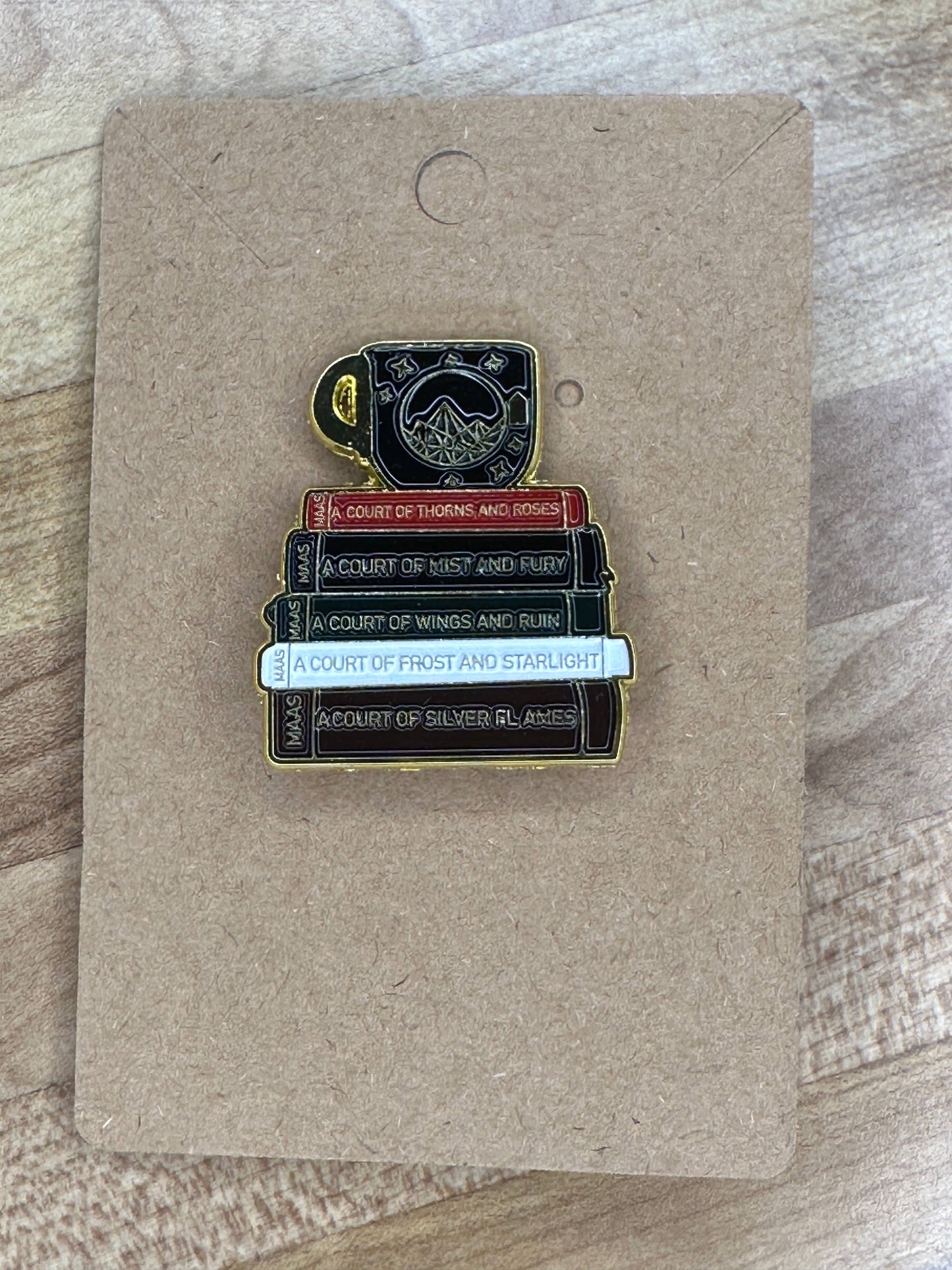 ACOTAR Book Stack Enamel Pin