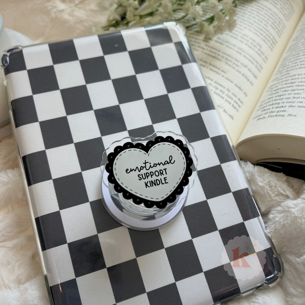Emotional Support Kindle Girl Grip