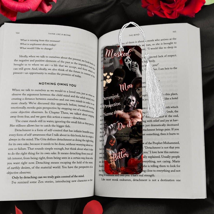 Masked Men Do it Better Smut Collage Bookmark
