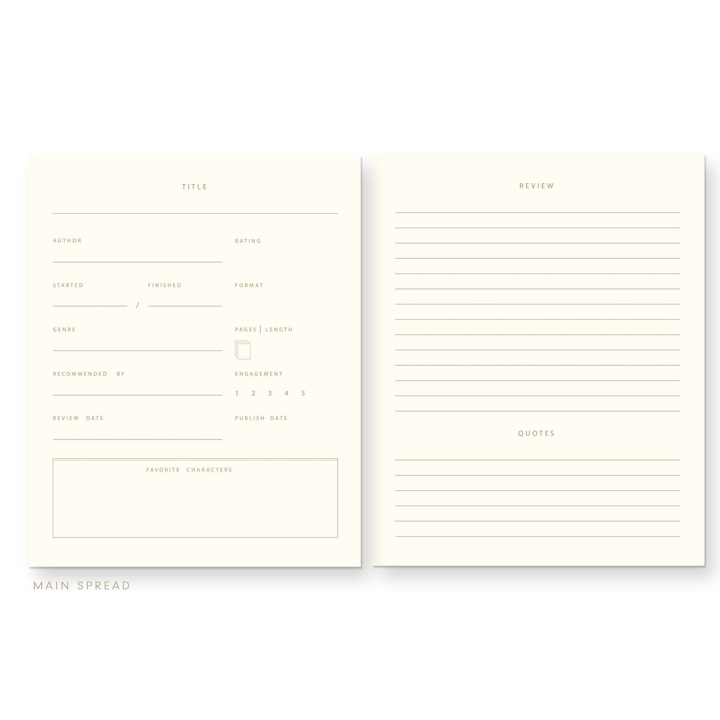 Bookmarked Book Log Journal