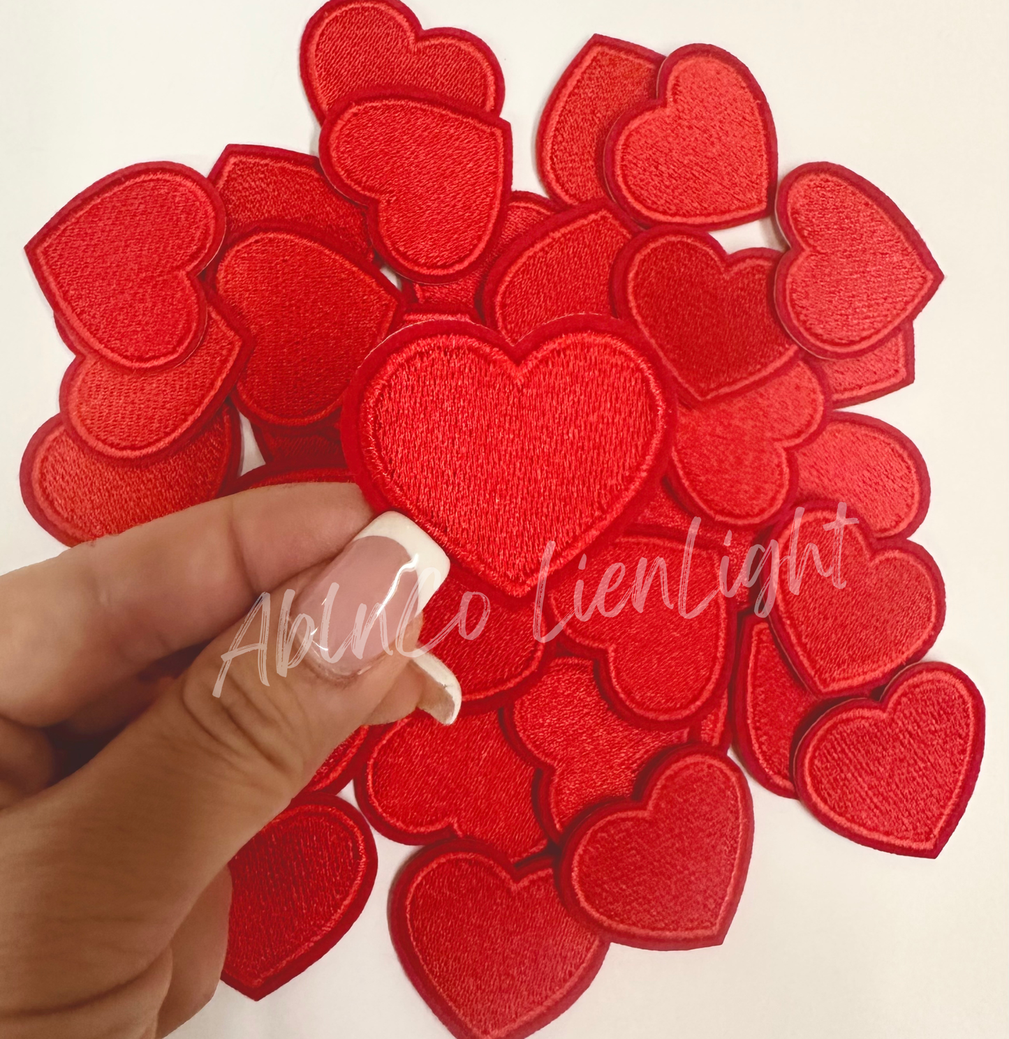 2” Red Heart Embroidery Patch Iron On