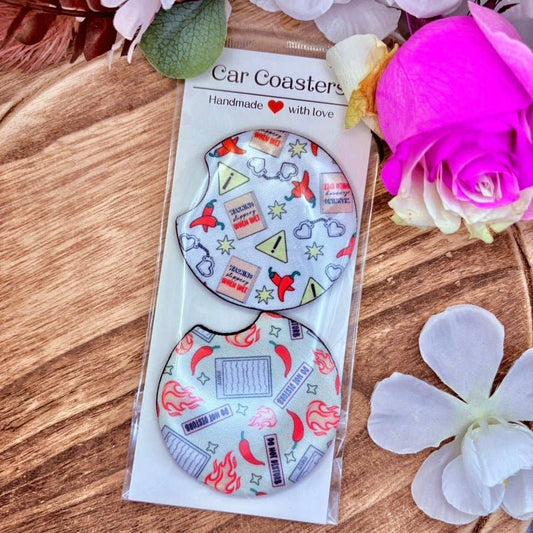 Romance Bookish Car Coasters