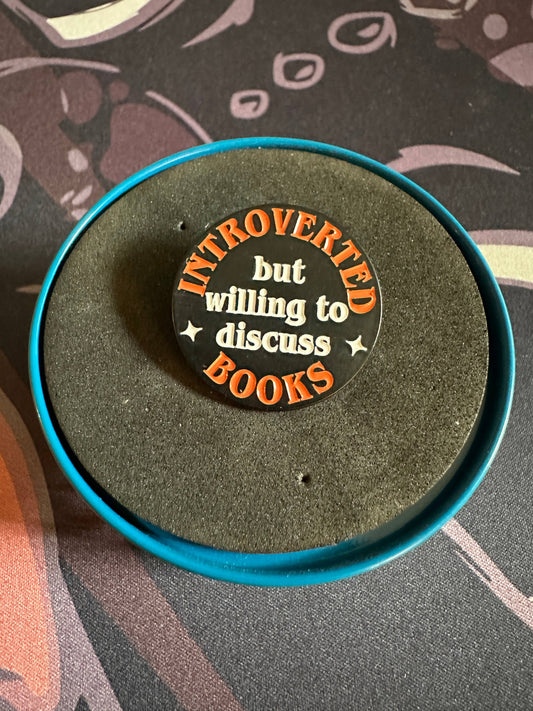 Introverted, But Willing to Discuss Books Enamel Pin