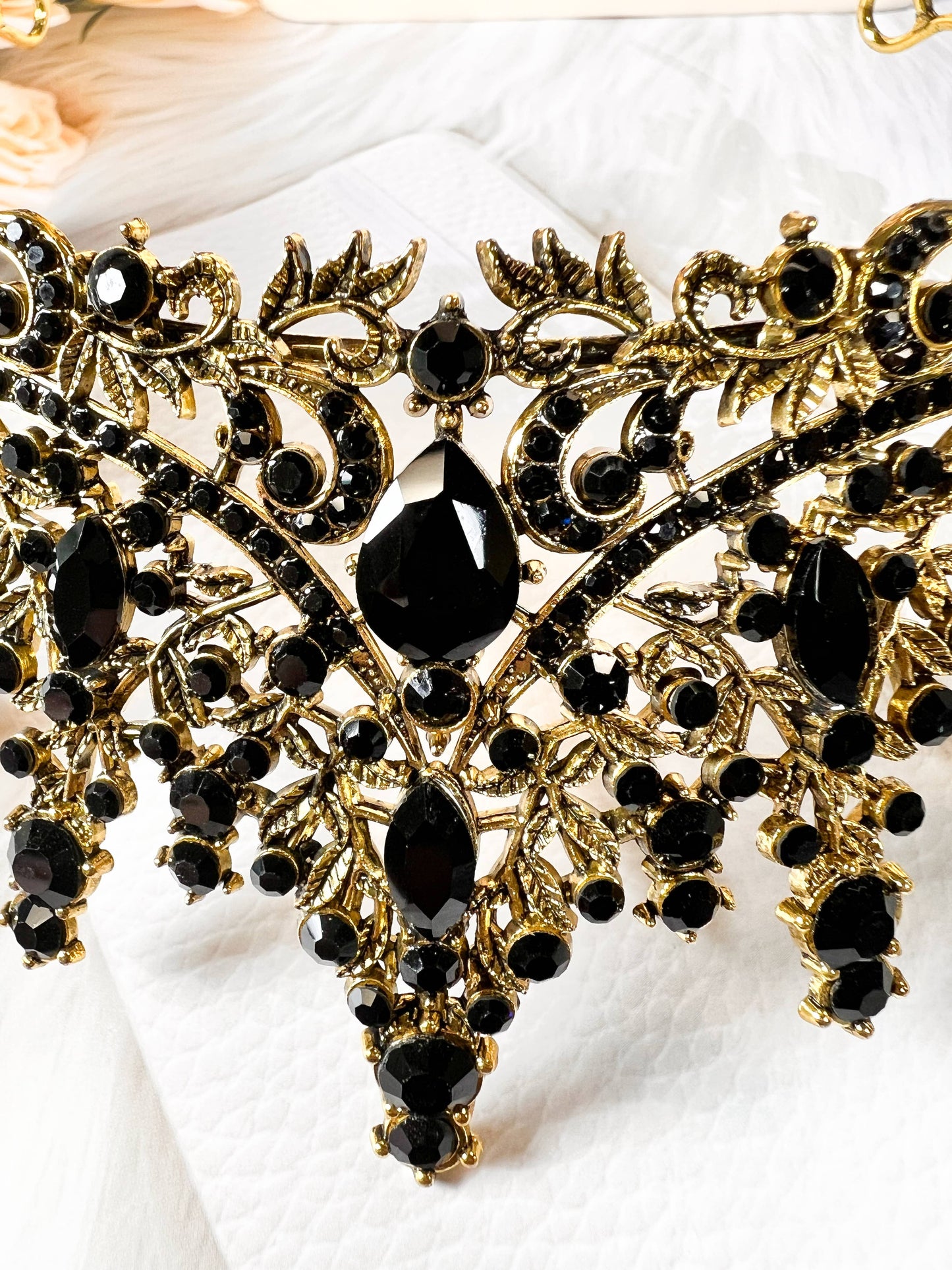 Black Tiara Crown for Women