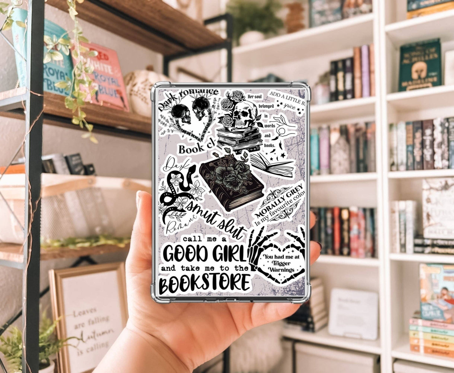Dark Romance Kindle Insert with Sparkly Overlay