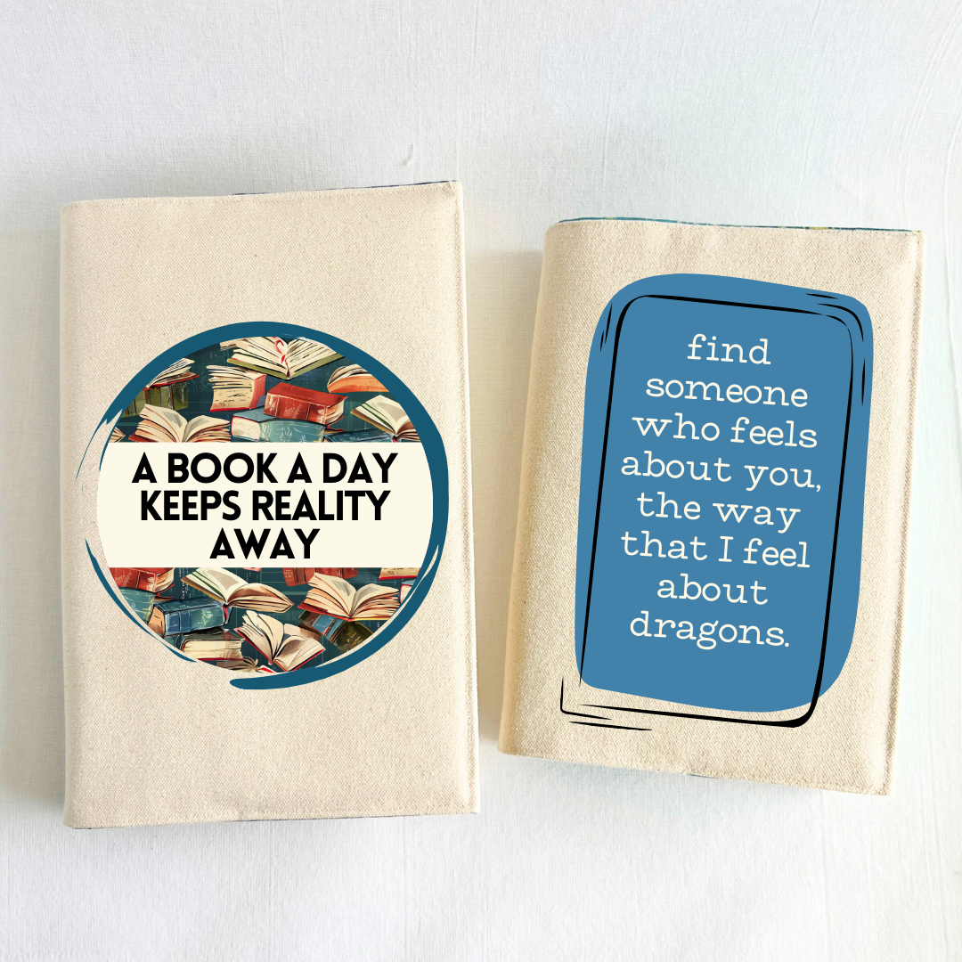 Fabric Book Cover - Keeping reality away