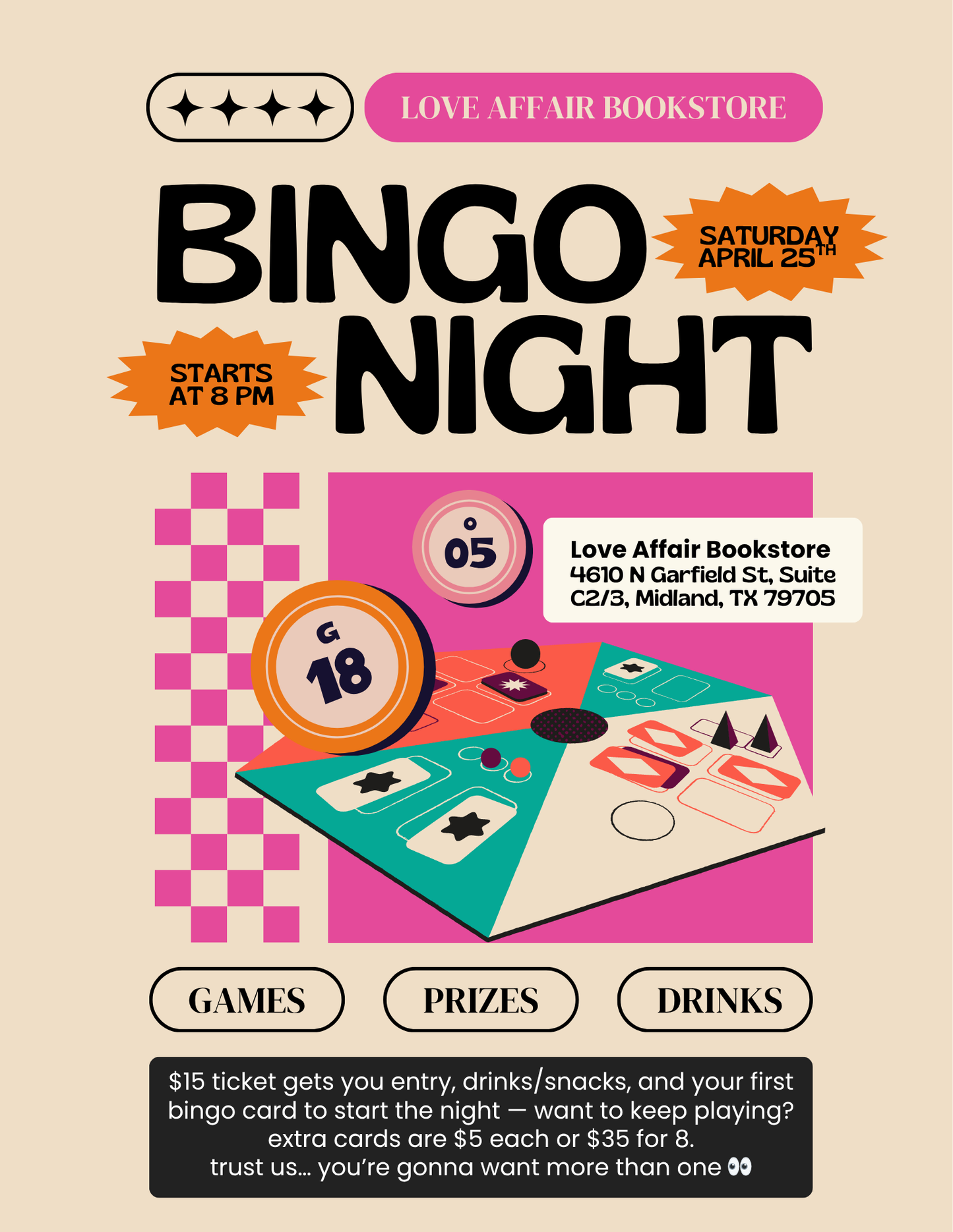 Bookish Bingo Night