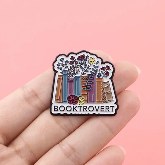 Booktrovert Enamel Pin large