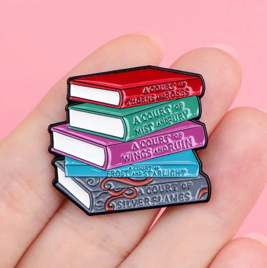 ACOTAR Book Stack Enamel Pin