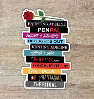 Dark Romance Bookstack Sticker