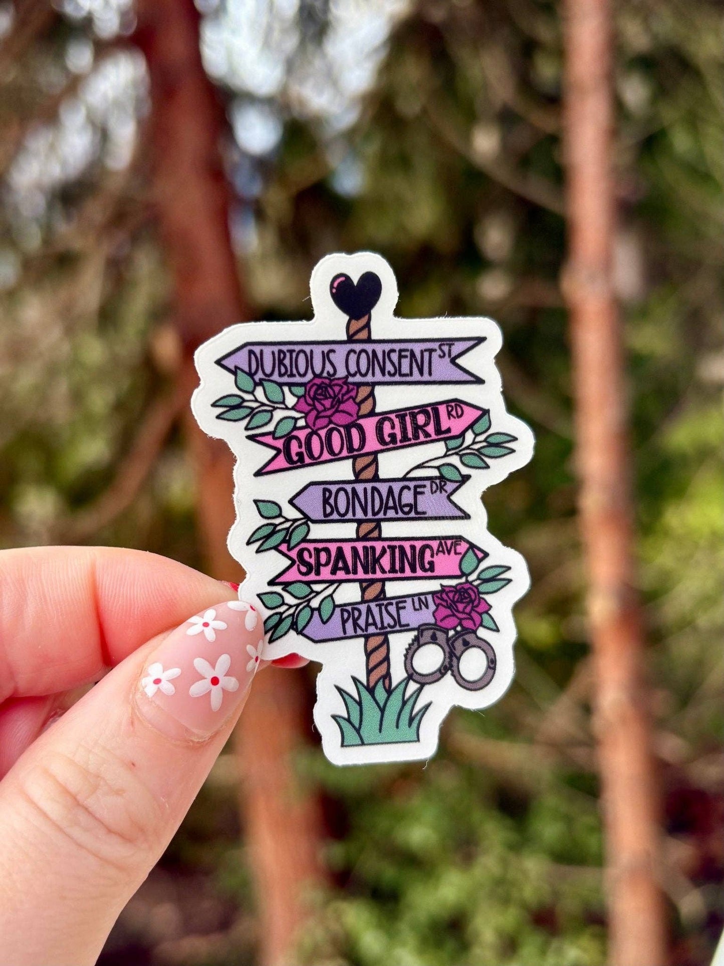 Dark Romance Smut Sign Post Sticker