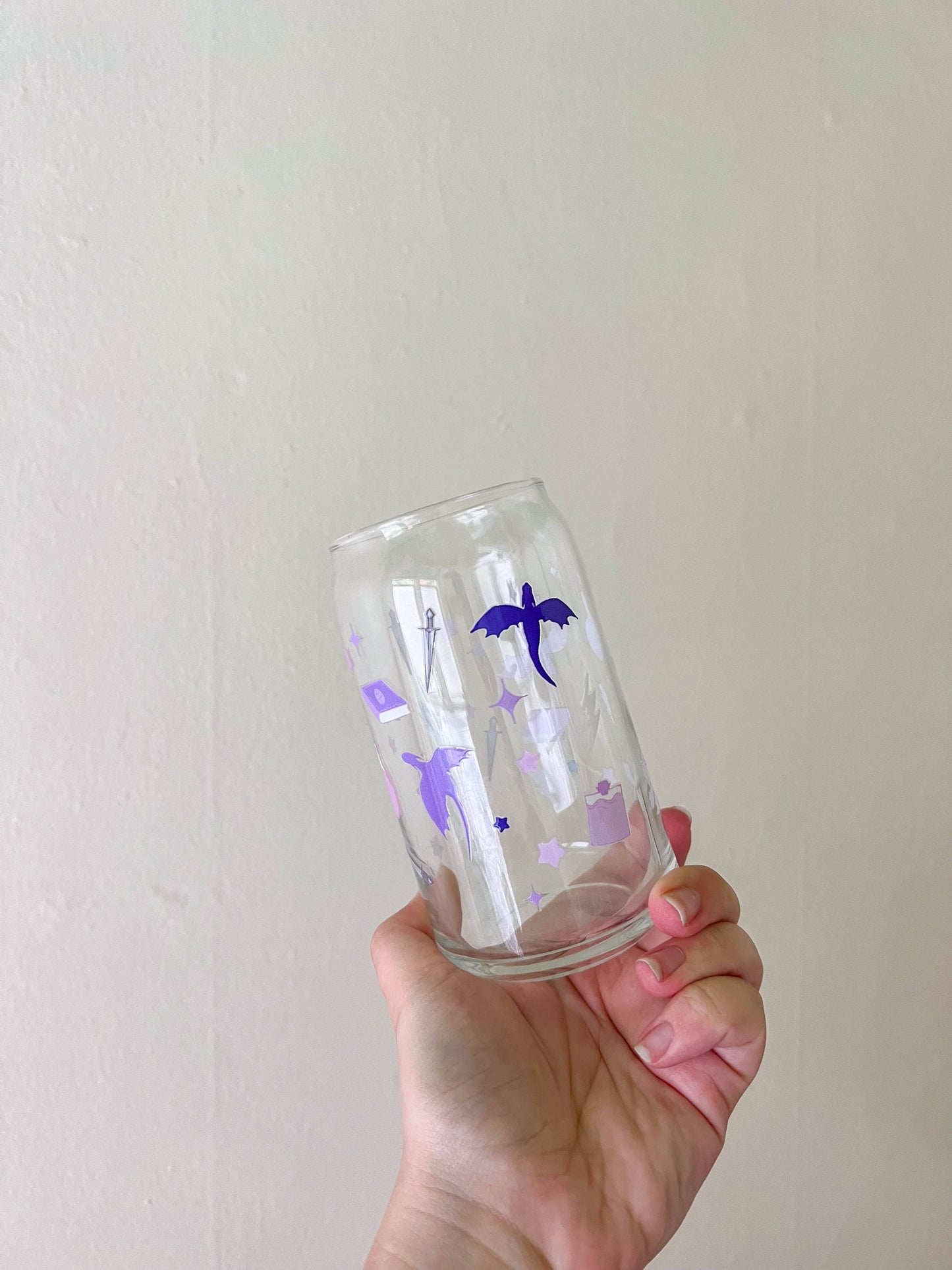 Fantasy Dragon 16oz Glass Cup