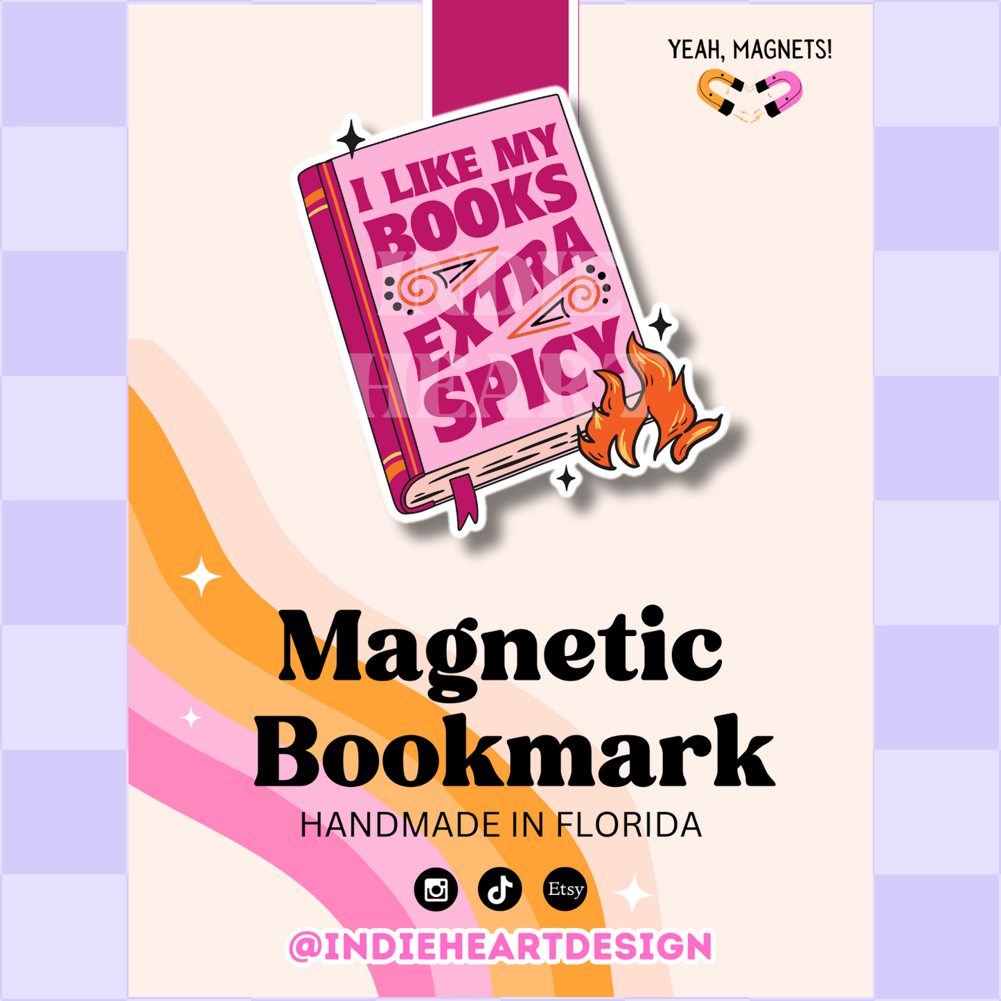 Extra Spicy Books | Magnetic Bookmark