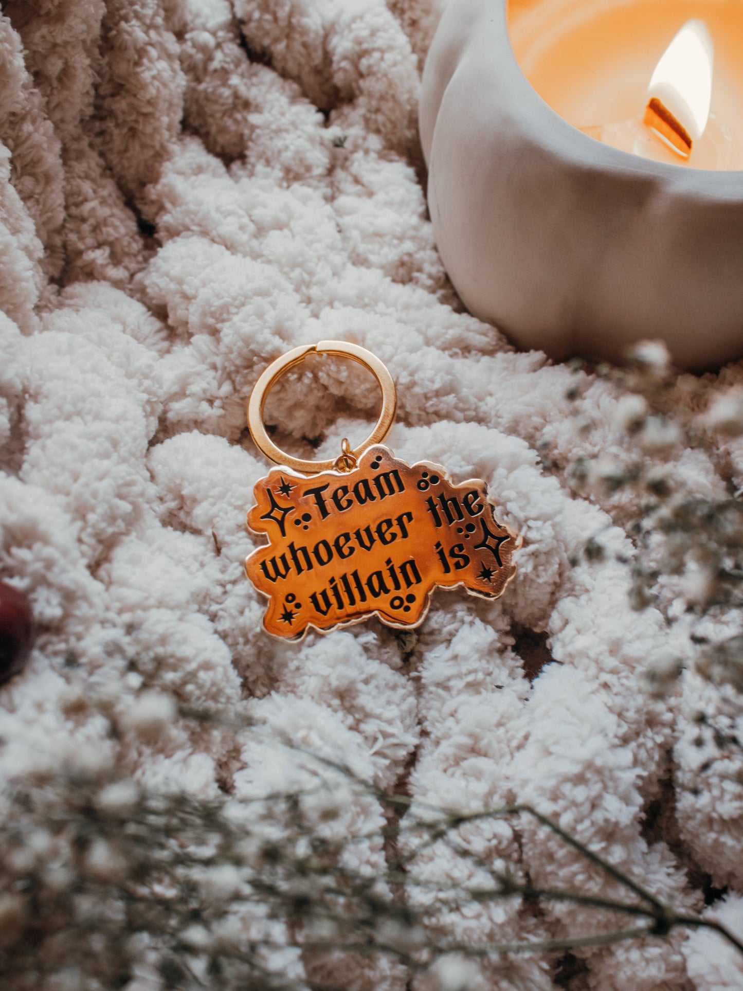 Team Whoever The Villain Is Hard Enamel Keychain