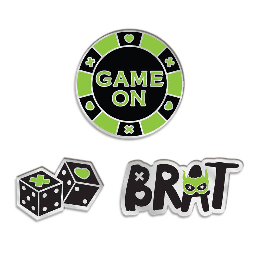 Game On Enamel Pins Set