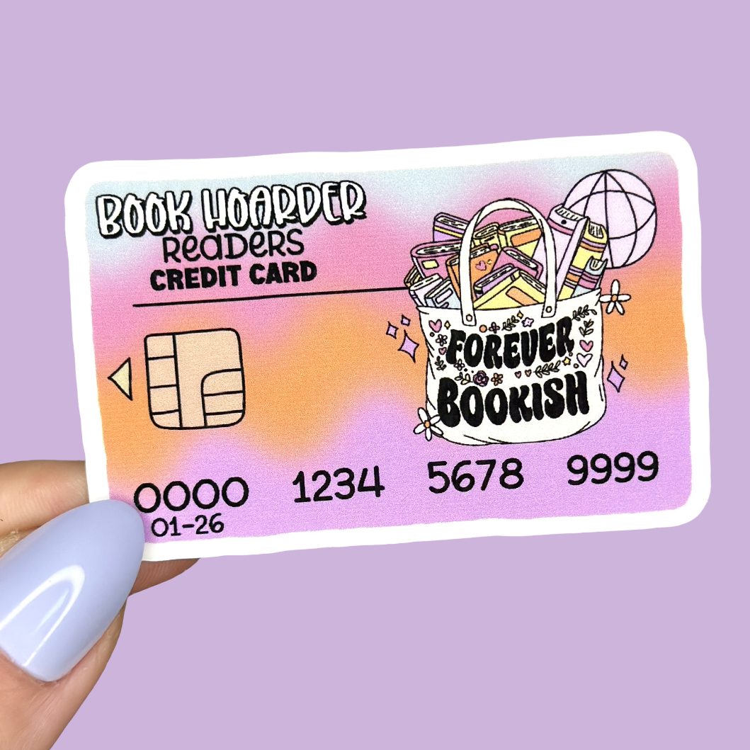 Book Hoarder Credit Card Sticker