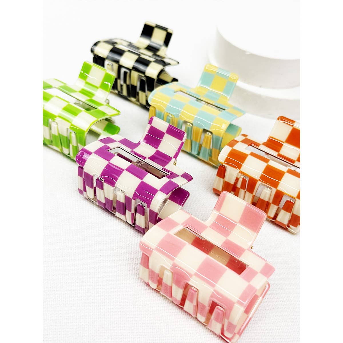 Checkered Medium Hair Clip