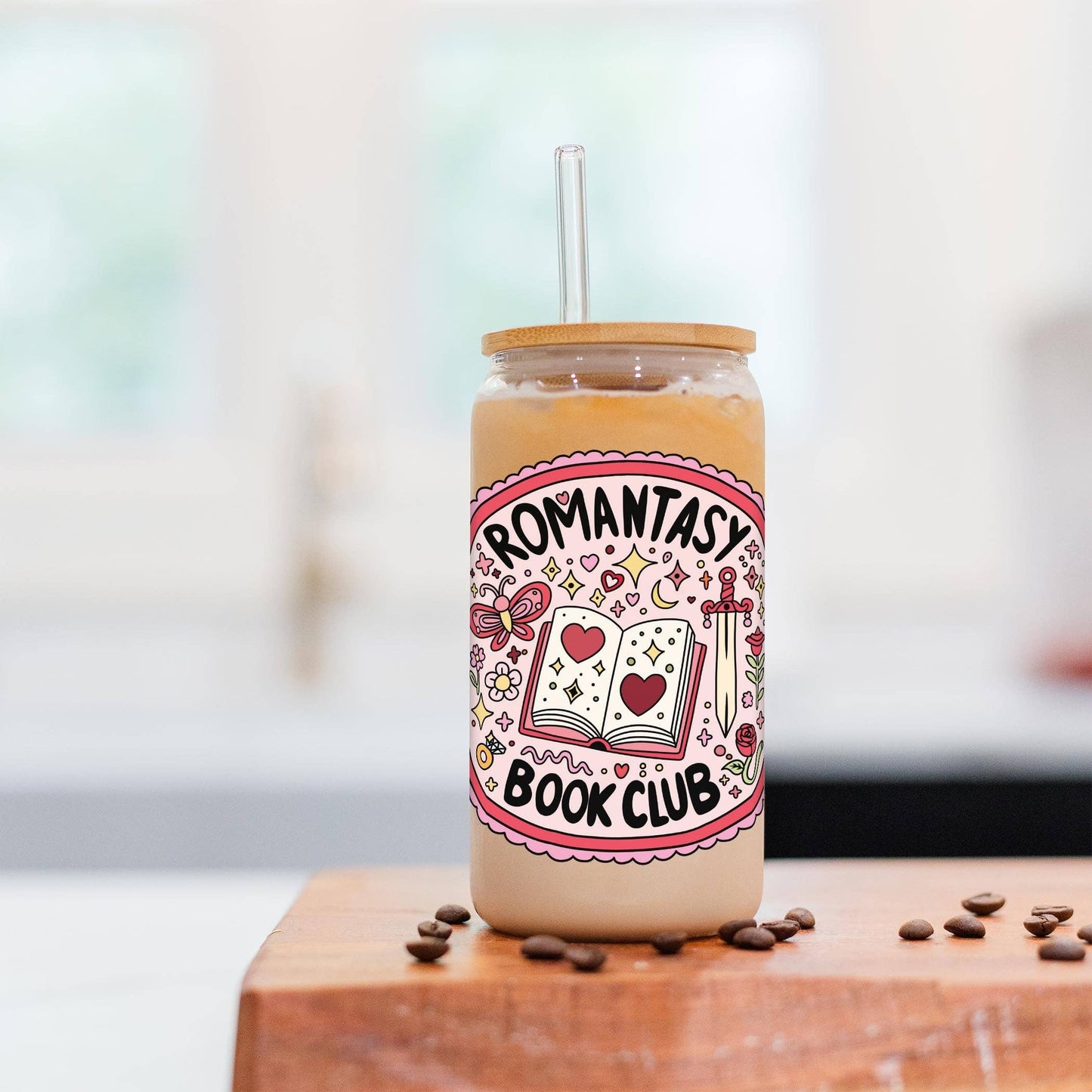 "Romantasy Book Club" Glass Tumbler