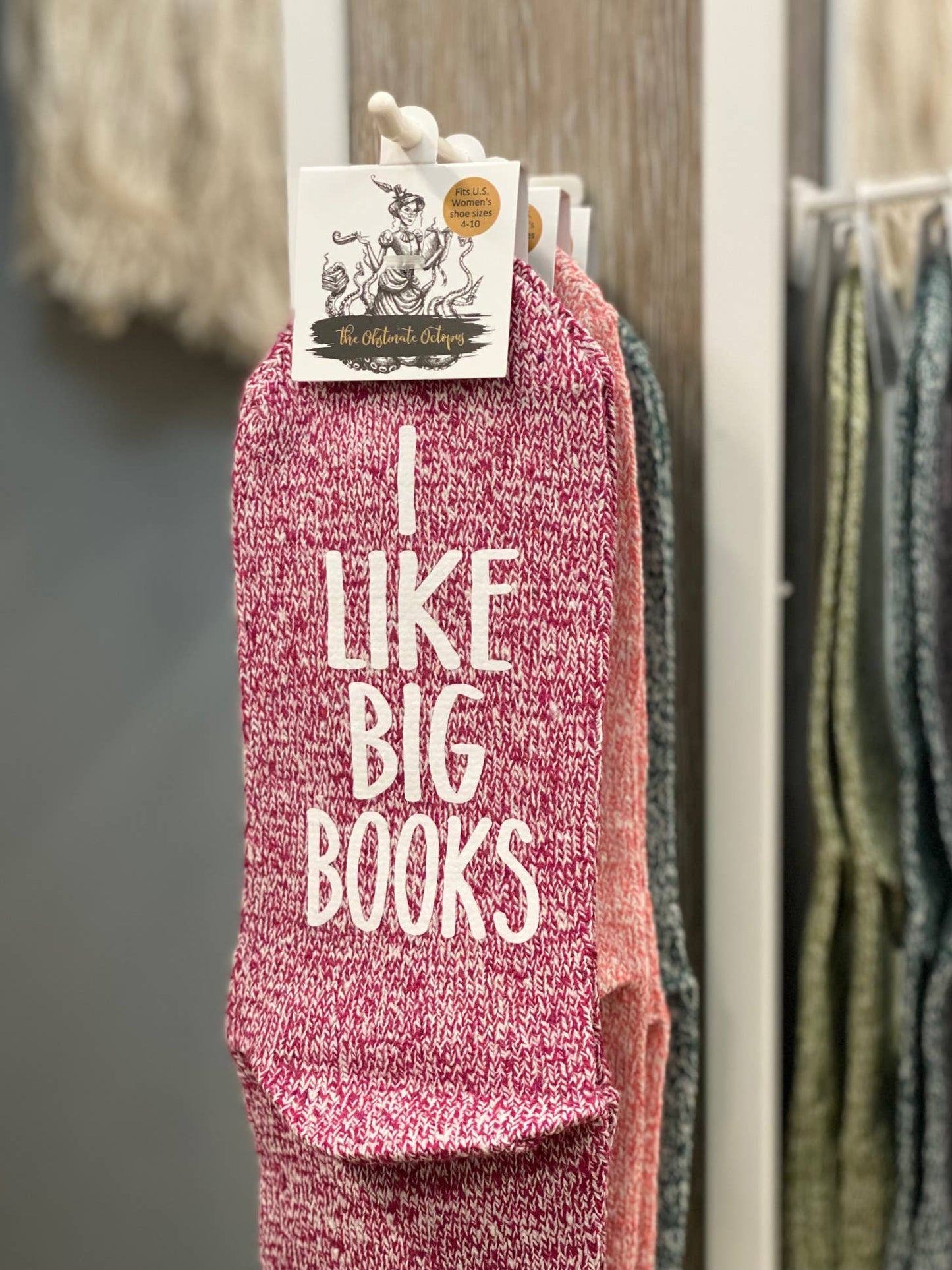 "Books Are My Love Language" Women's Reading Socks