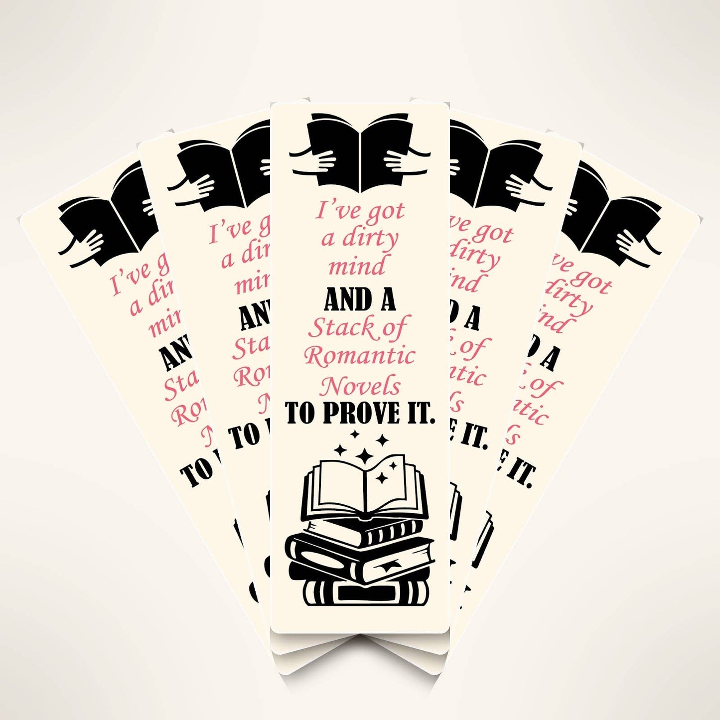 Dirty Mind and a Stack of Romance Bookmark