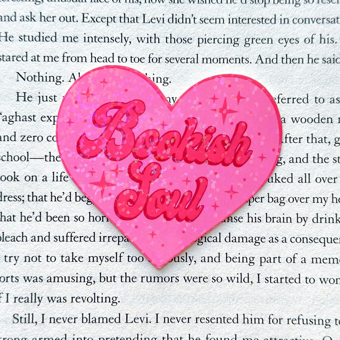 Bookish soul heart kindle book sticker