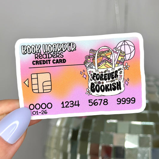 Book Hoarder Credit Card Sticker
