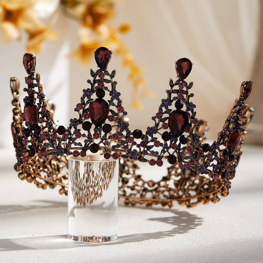 Queen Crown for Women Vintage Tiara Mulberry + Purple