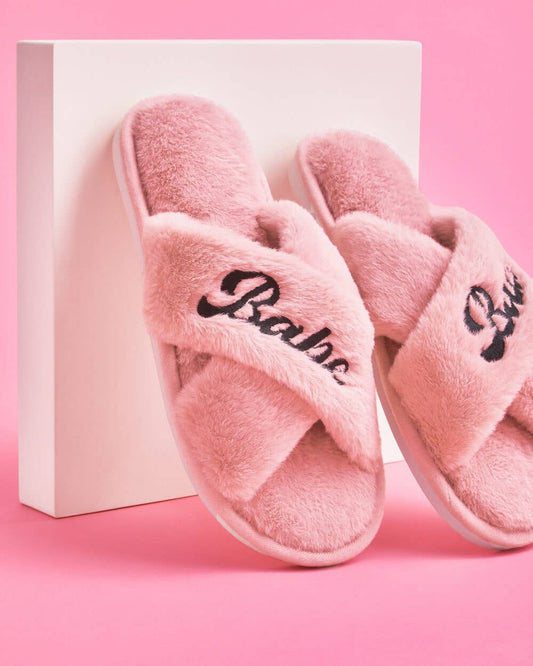 Pink Babe Slippers