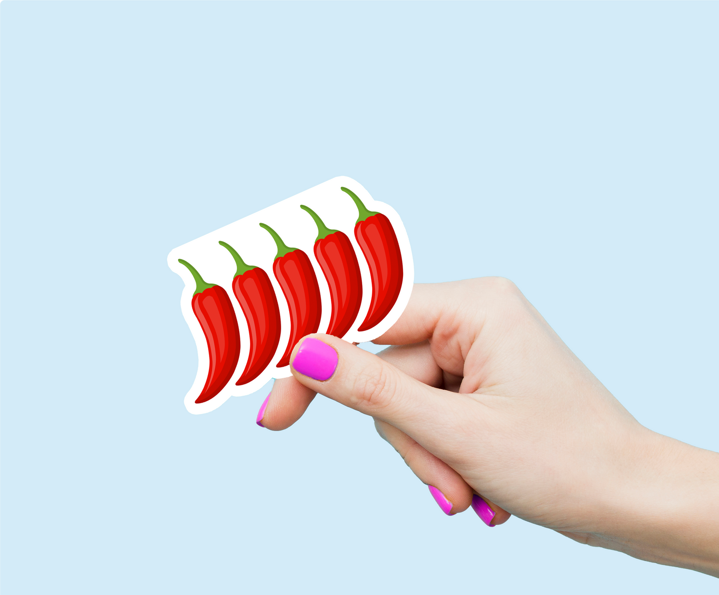 Five Chilis Vinyl Sticker