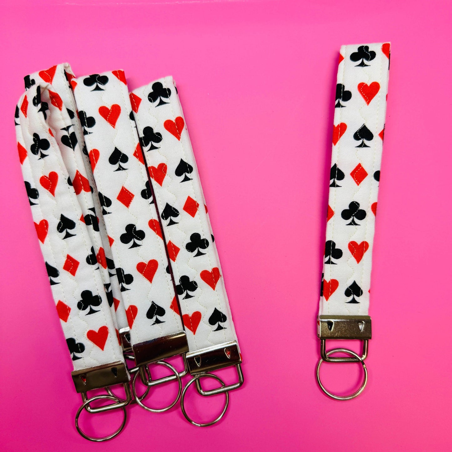 Card Suits Wristlet Keychain