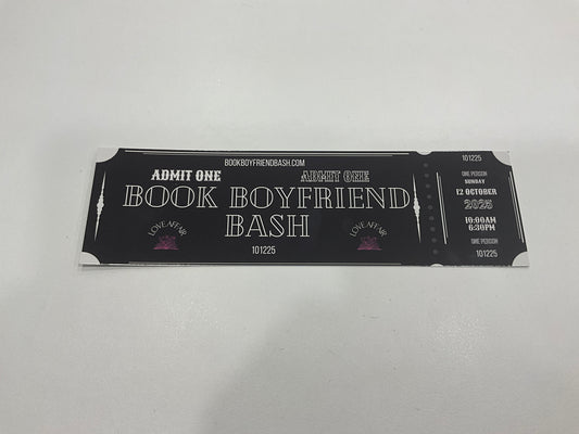 Book Boyfriend Bash Ticket Bookmark 2025