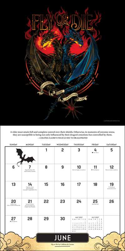 Fourth Wing Officially Licensed 2027 Wall Calendar