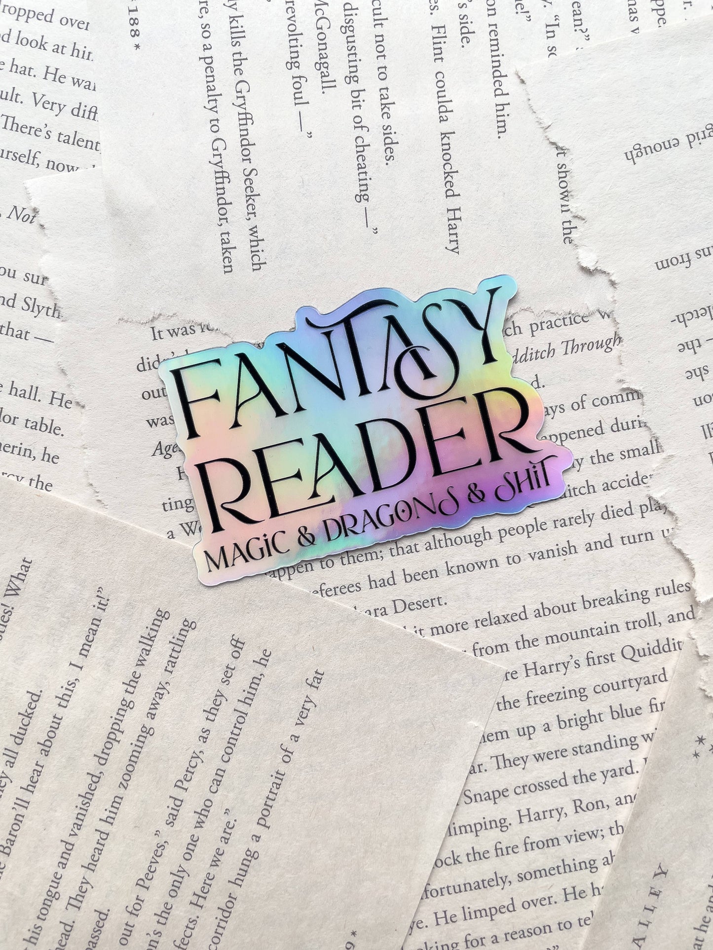 Fantasy Reader | Magic & Dragons & Shit Vinyl Sticker