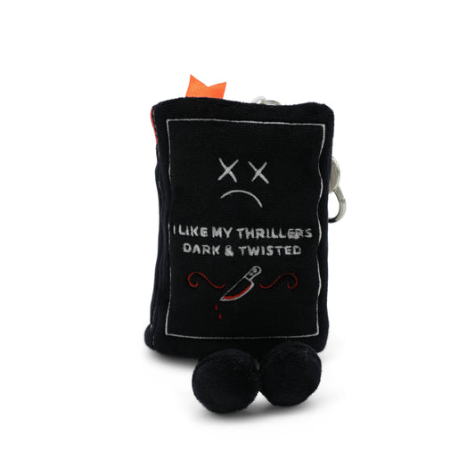 "I Like My Thrillers Dark & Twisted" Book Plush Bag Charm