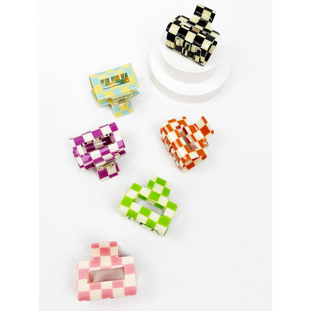 Checkered Medium Hair Clip