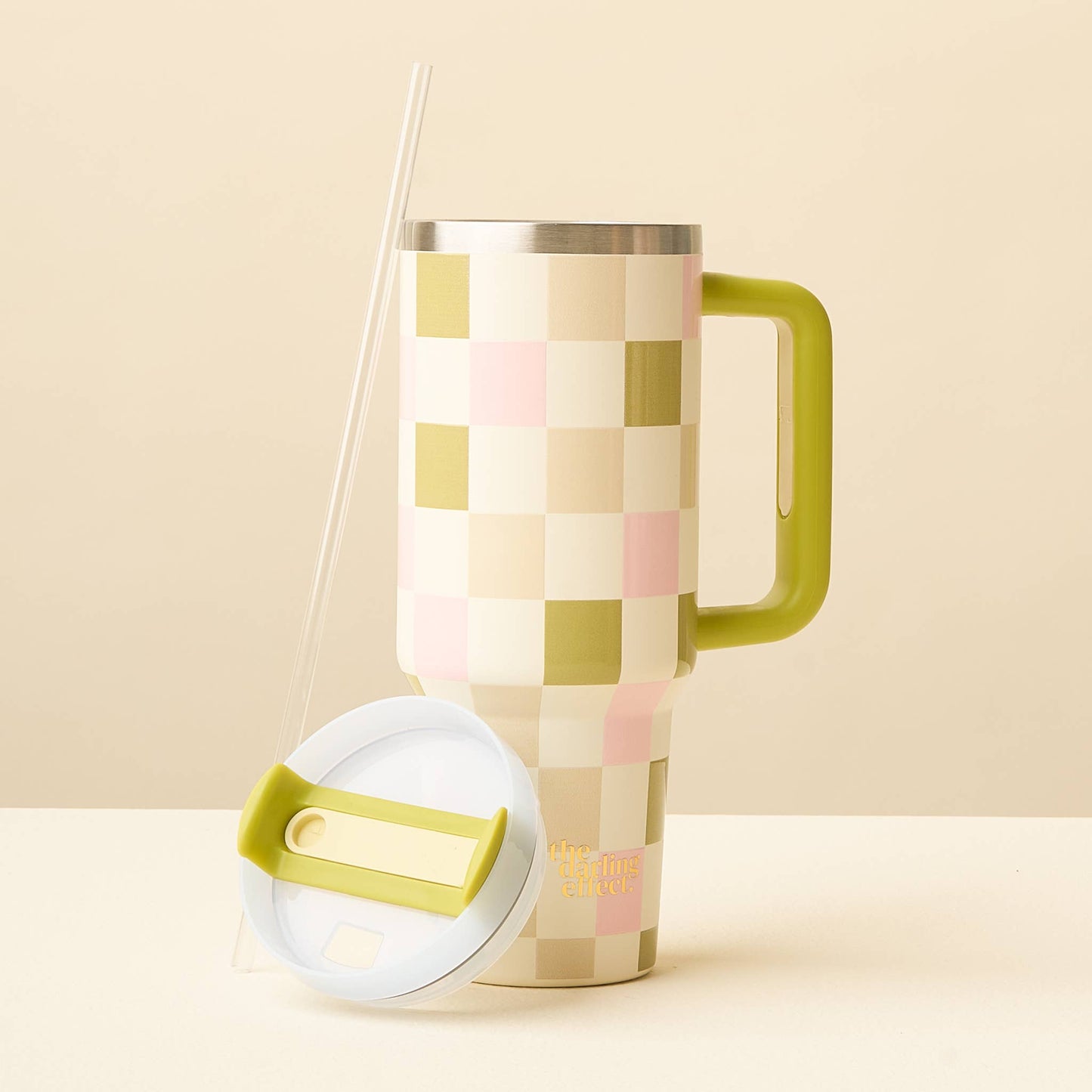 40 oz Take Me Everywhere Tumbler-Check Green