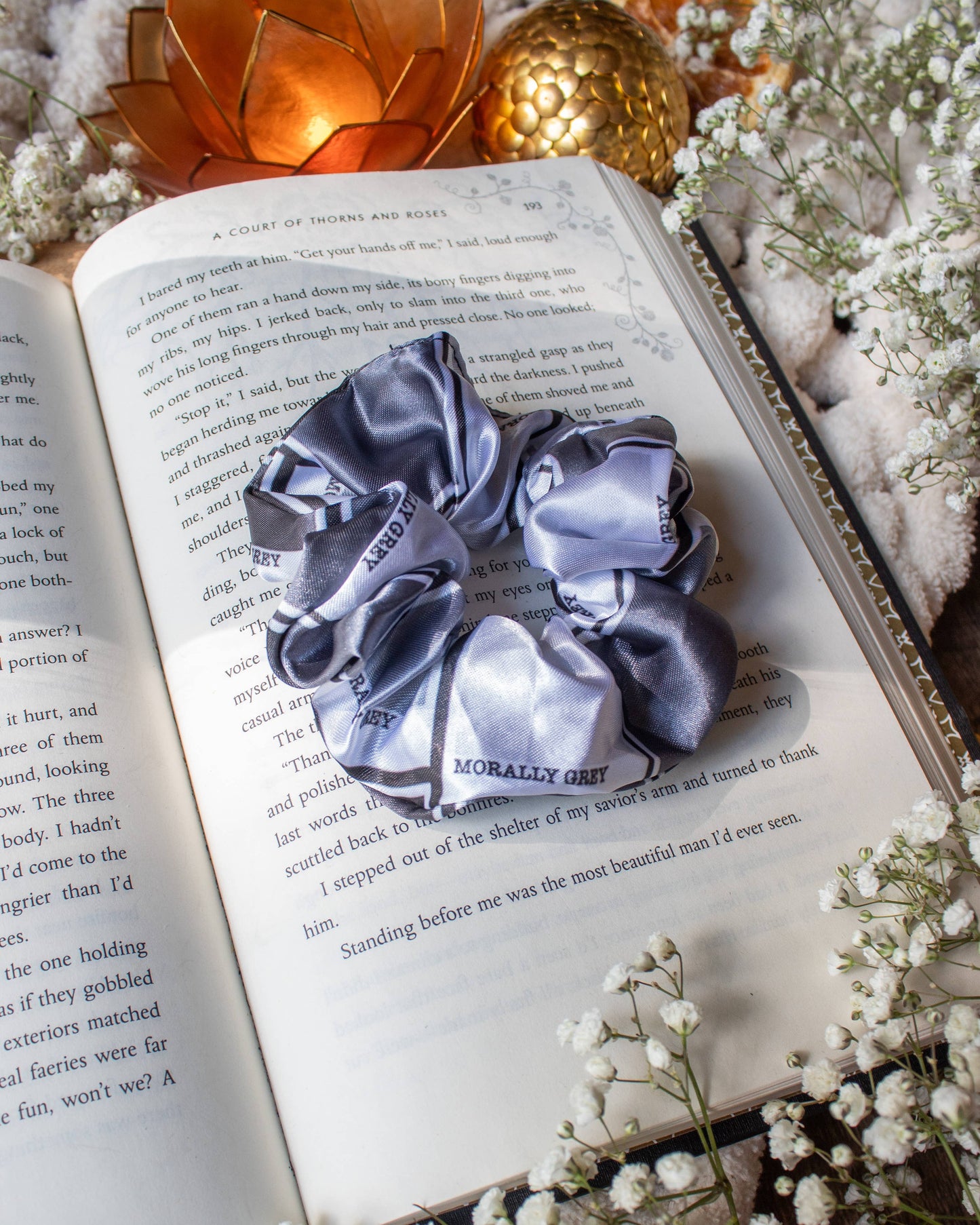 Bookish Satin Scrunchie | Morally Grey