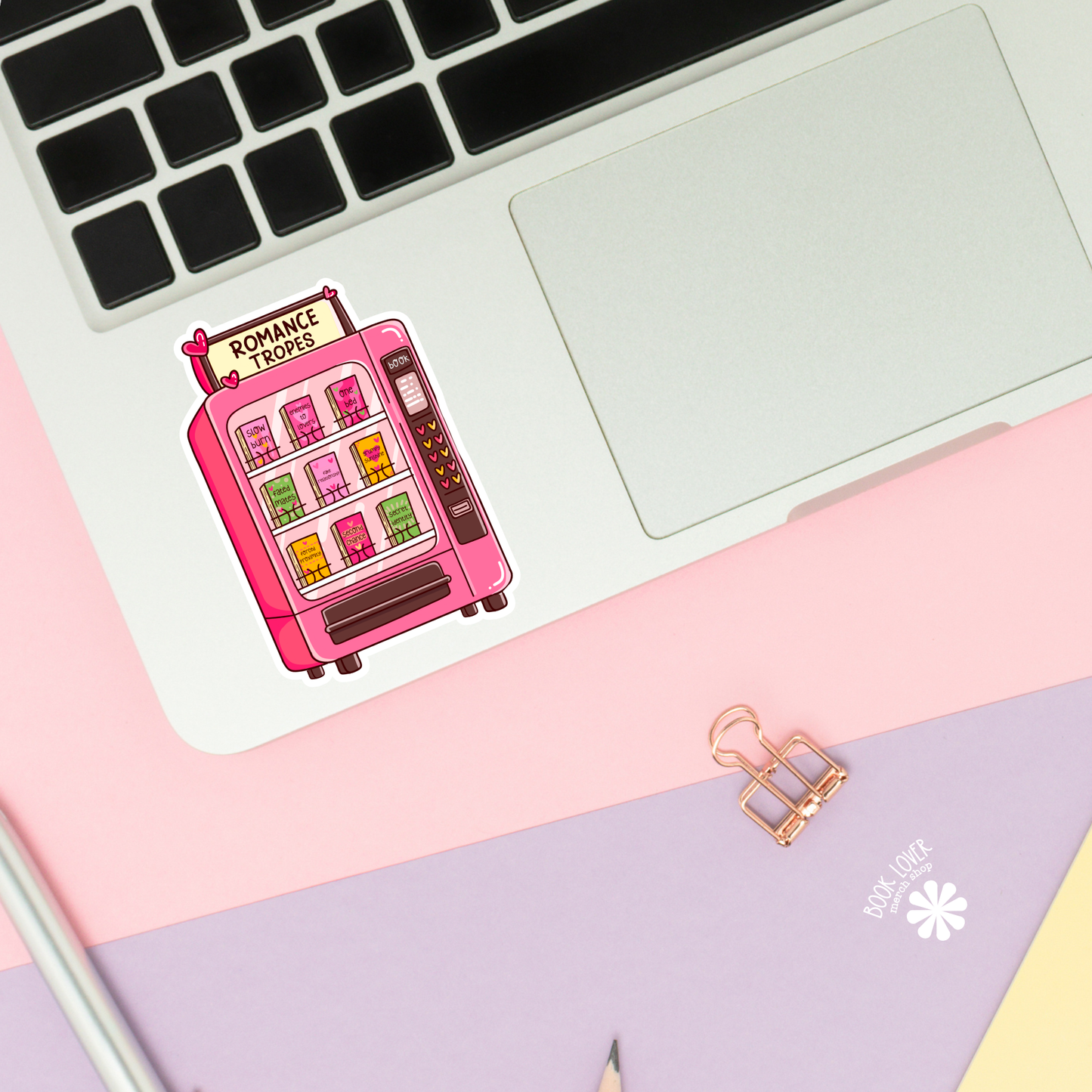 Romance Tropes Vending Sticker